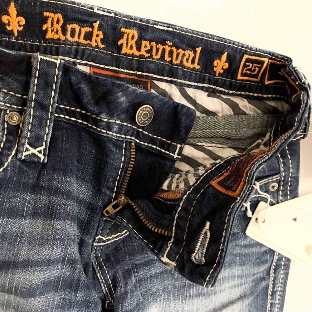 🆕 RARE Rock Revival SZ.25 Daray Stretchy SkinnyJeans NWT Pristine New Condition - Picture 6 of 15